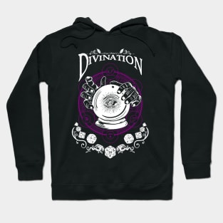 Divination - D&D Magic School Series: White Text Hoodie